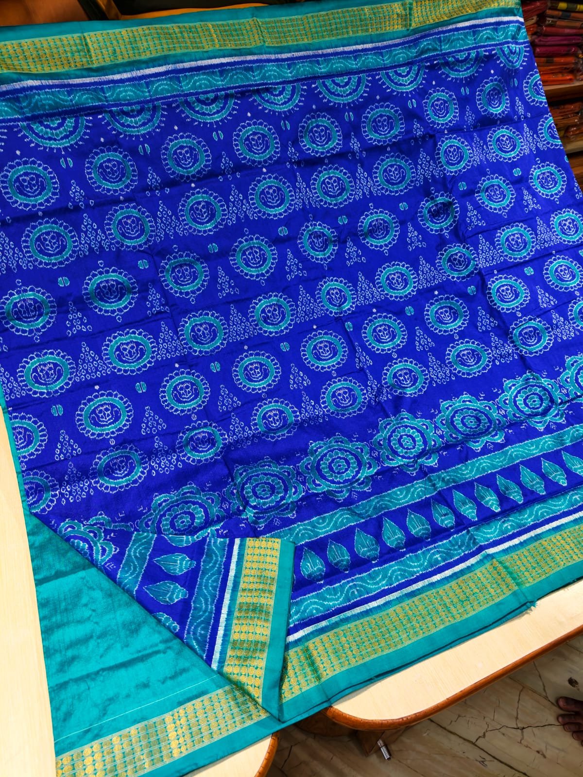 Traditional Ikat Saree Front View