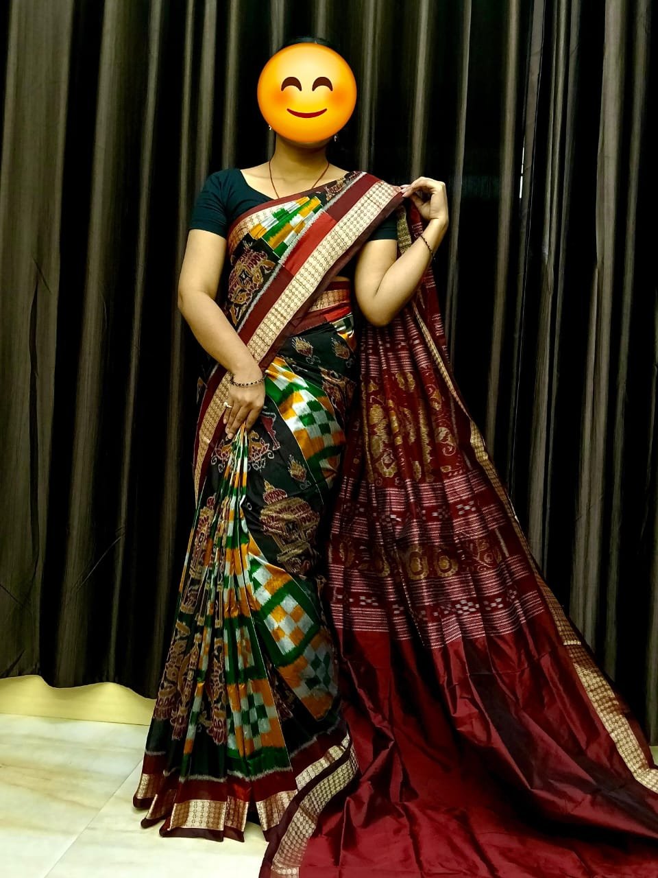 Elegant Sambalpuri Silk Front View