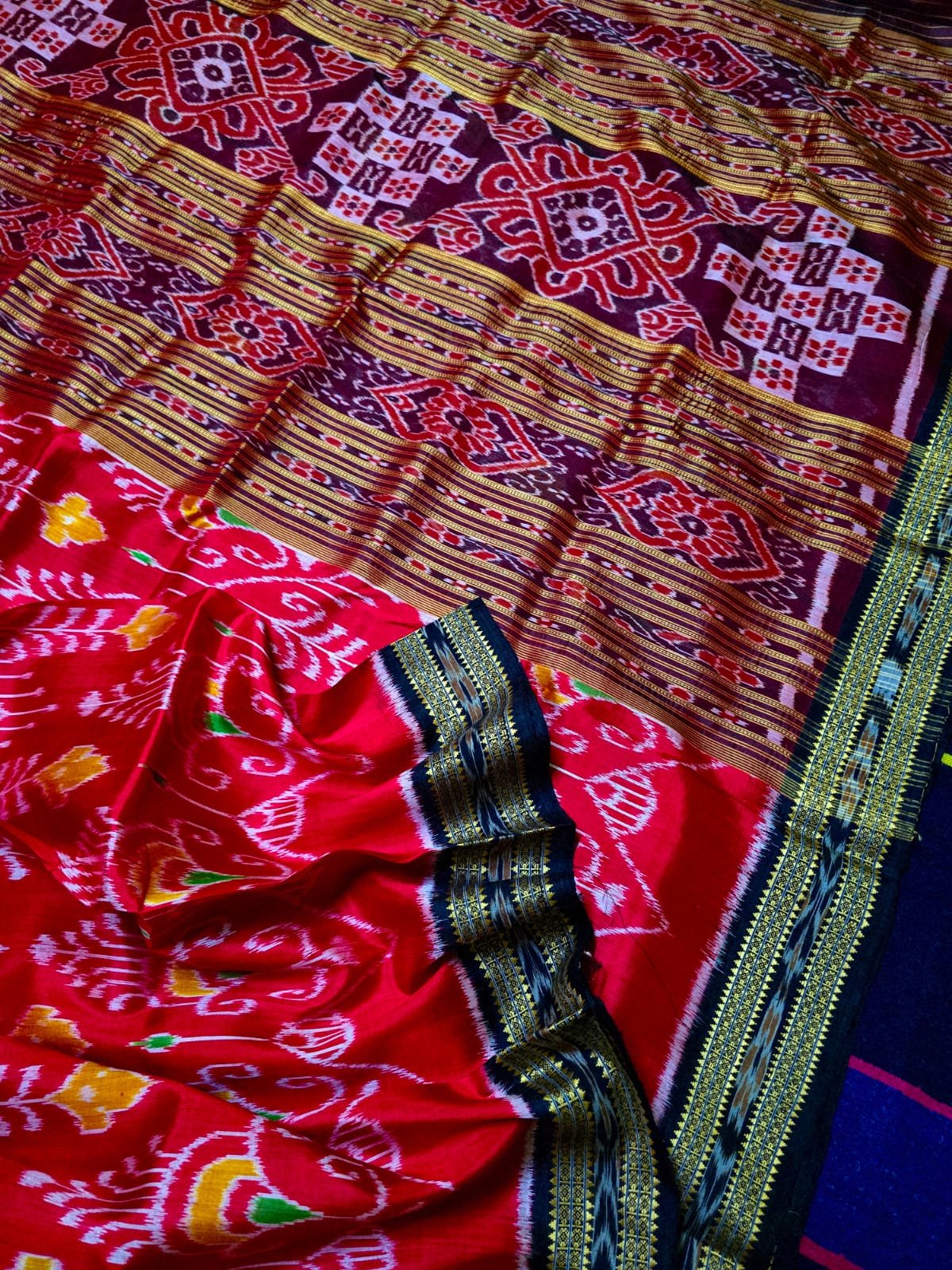 Elegant Sambalpuri Silk Detail View
